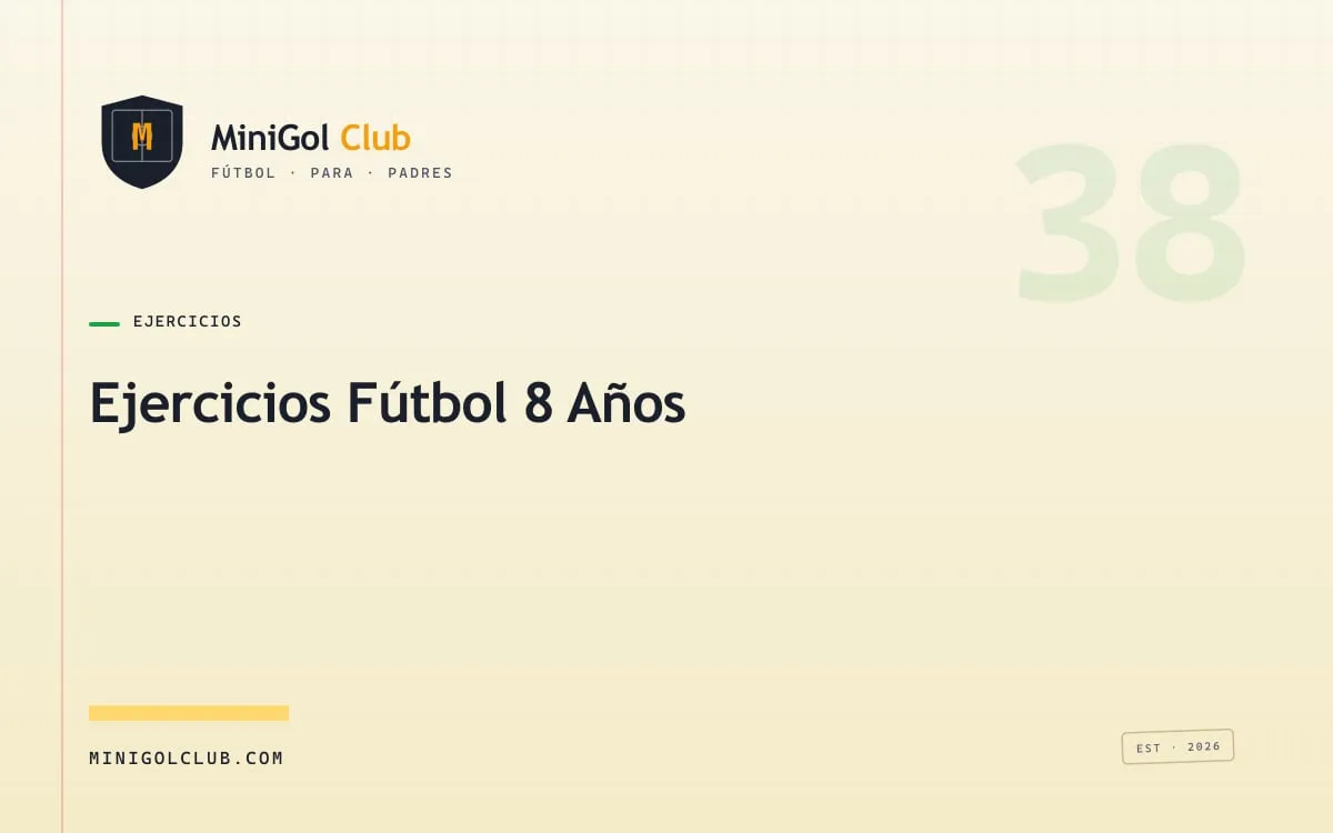 Niño de 8 años controlando el balón durante un entrenamiento